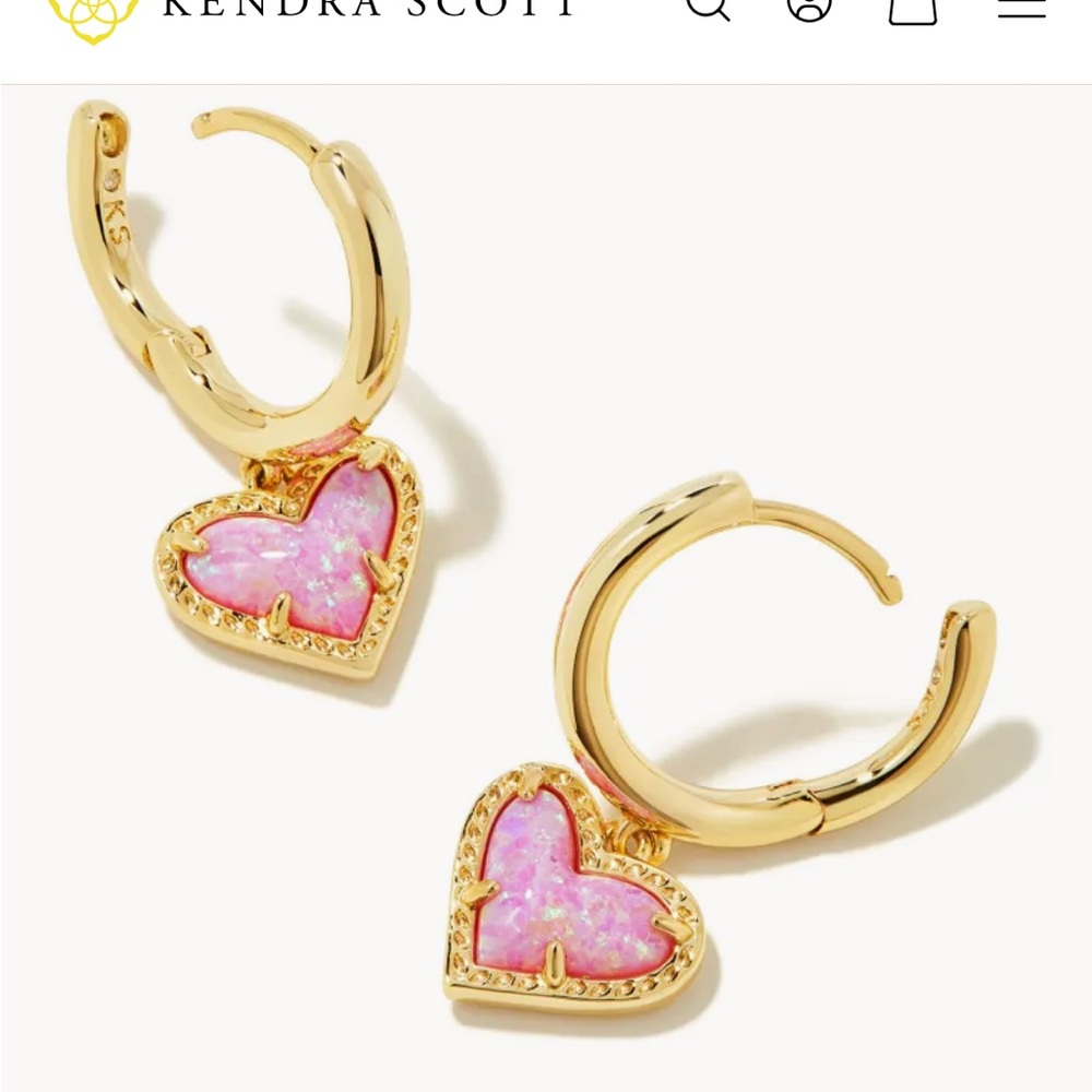 Ari Heart Gold Huggie Earrings